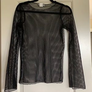 Mesh Shirt / Coverup - Black - size L